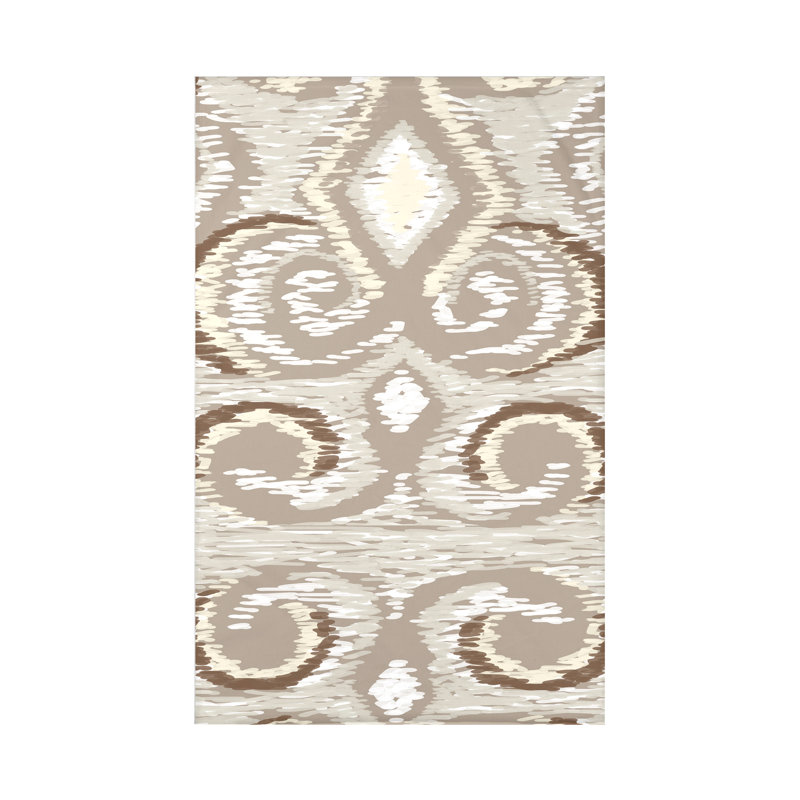 Jeté polaire Ikat, L 60 po x l 50 po x P 0,5 po, Lin