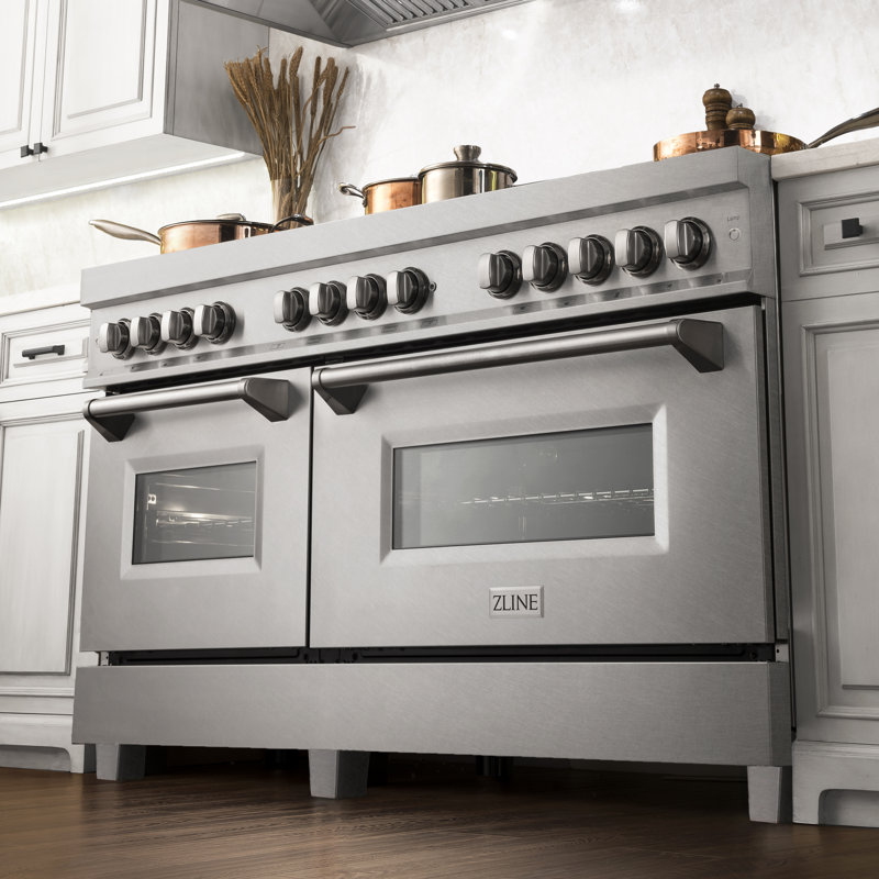 ZLINE 60" Legacy Dual Fuel Range, Brass Burners