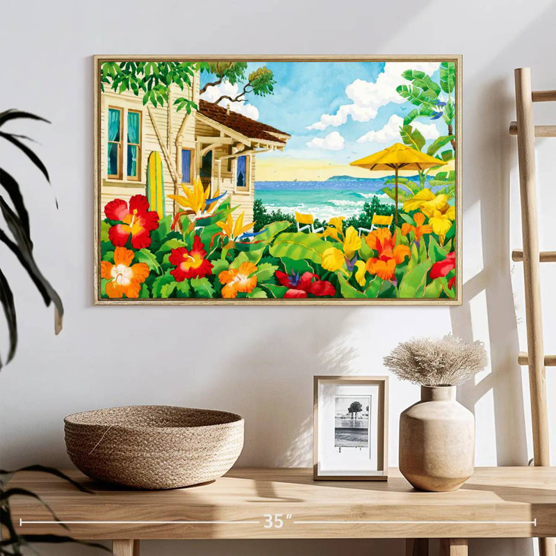 The Good Life, Cadre flottant en bois naturel, 25 po x 17 po