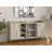 Elegant Console Table with Metal Legs, Freesia Marble Finish, 63.0 x 33.5 x 15.7 inches | 100% Melamine Coated Particle Board, Thickness: 0.7 inches | Multiple Shelves for Storage & Display, Stylish Modern Design-1095255429