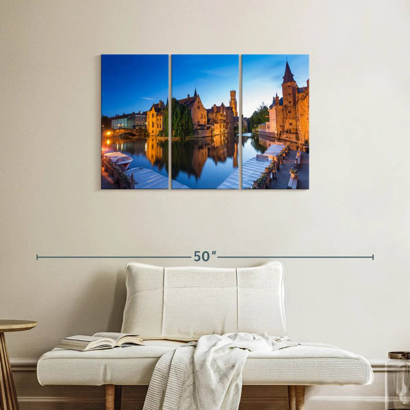 Vieille ville de Bruges, H 24 po x l 38 po