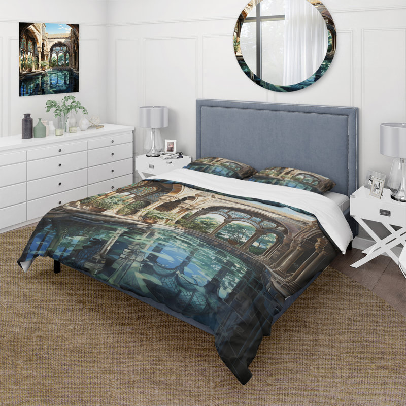 Ensemble de housse de couette Espagne Moorish Architecture In Andalusiain II BeddingMicrofiber / Polyester