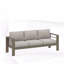 Canapé de patio 75 po 3 places toutes saisons en métal avec coussins épais beige et structure kaki-1531083415
