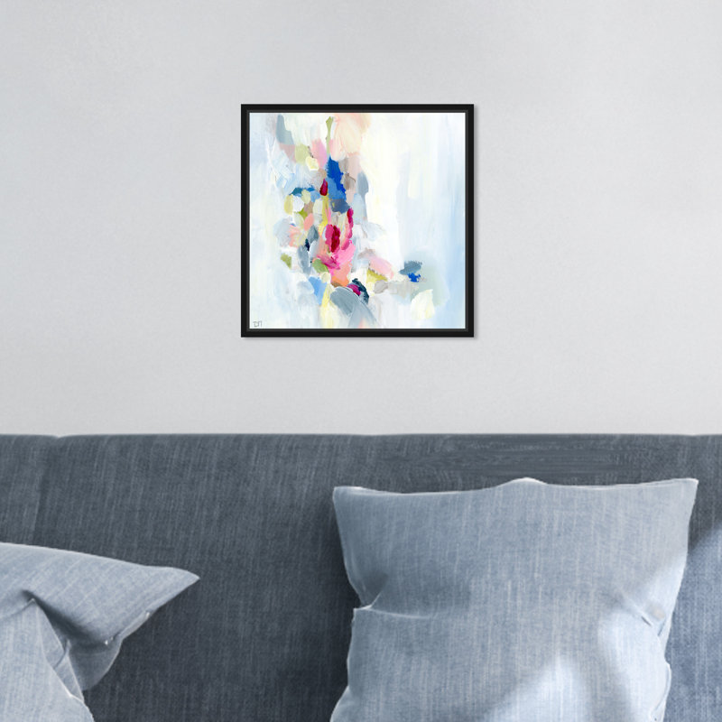 " Abstract>Paint>Brush Strokes ", 12" H x 12" W, Framed Print, Gold