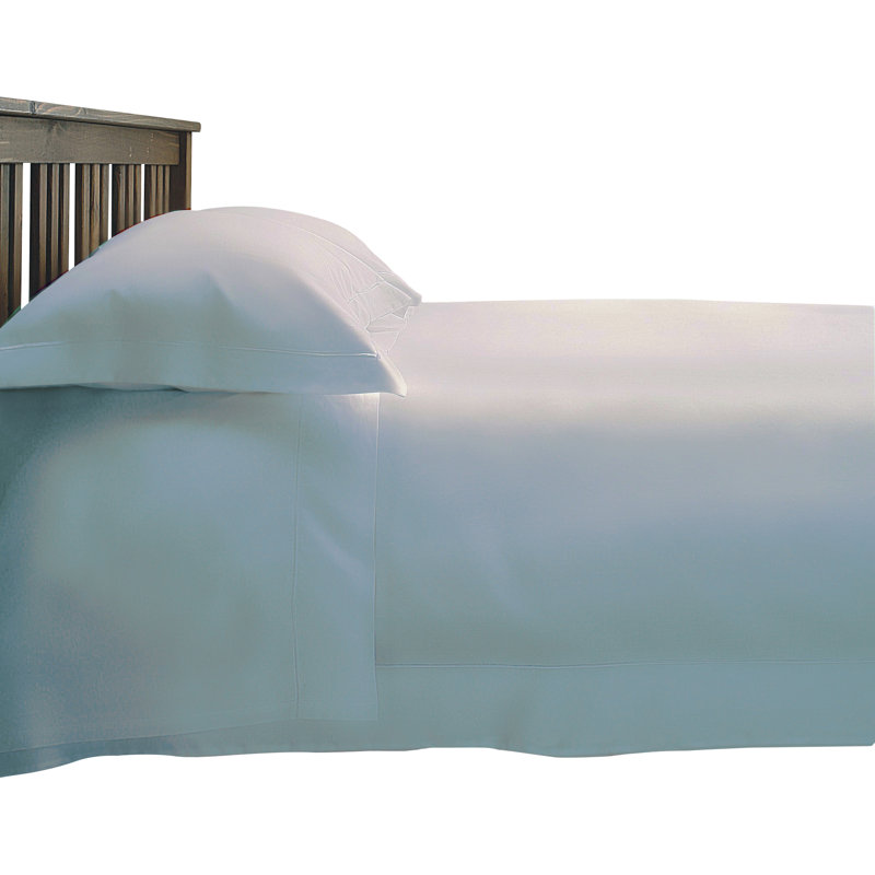 Plain Dye 400 TC Egyptian-Quality Cotton Cotton Solid Colour Duvet Cover, Duck Egg, King  Duvet Cover