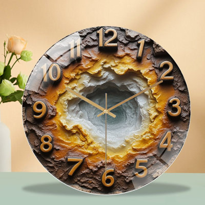 Horloge murale unique en verre Vortex