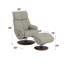 Fauteuil d'appoint en cuir fleur Kandoro