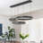 39.4Inch Modern Linear Chandelier Kitchen Island Pendant Warm White LED Switch Dimmable