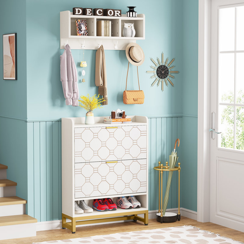 16 Pair Flip Down Shoe Storage