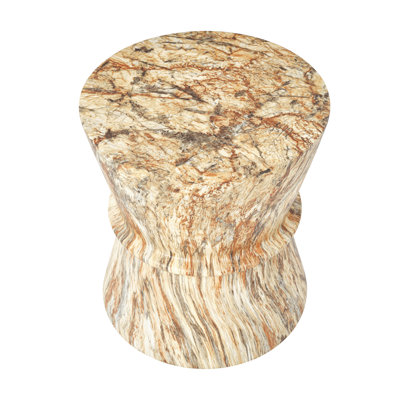 Hourglass MGO Outdoor Side Table with Stone Texture