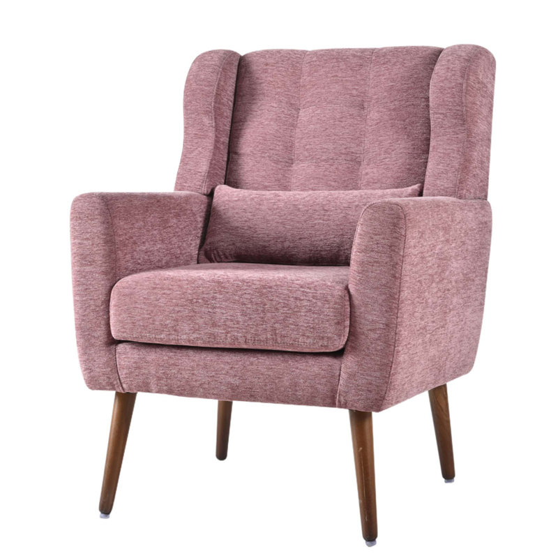 Modern Accent Chair, Dark Purple/Purple Chenille