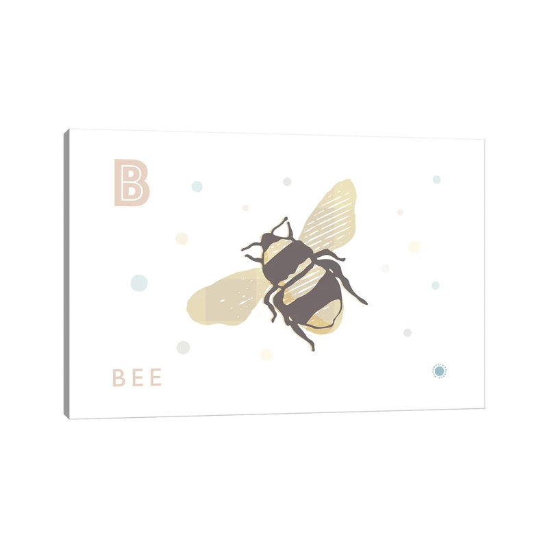 «B Is for Bee» - impression, Pas de tapis, H 18 po x l 26 po x P 1,5 po, Toile tendue