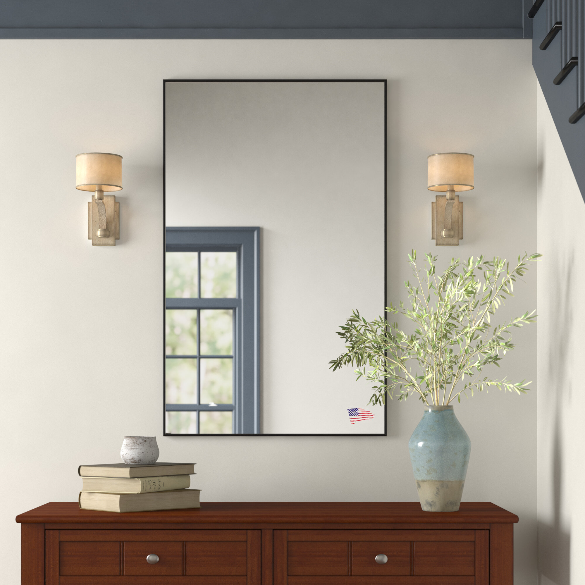 Wade Logan® Derosier Metal Rectangle Wall Mirror & Reviews | Wayfair