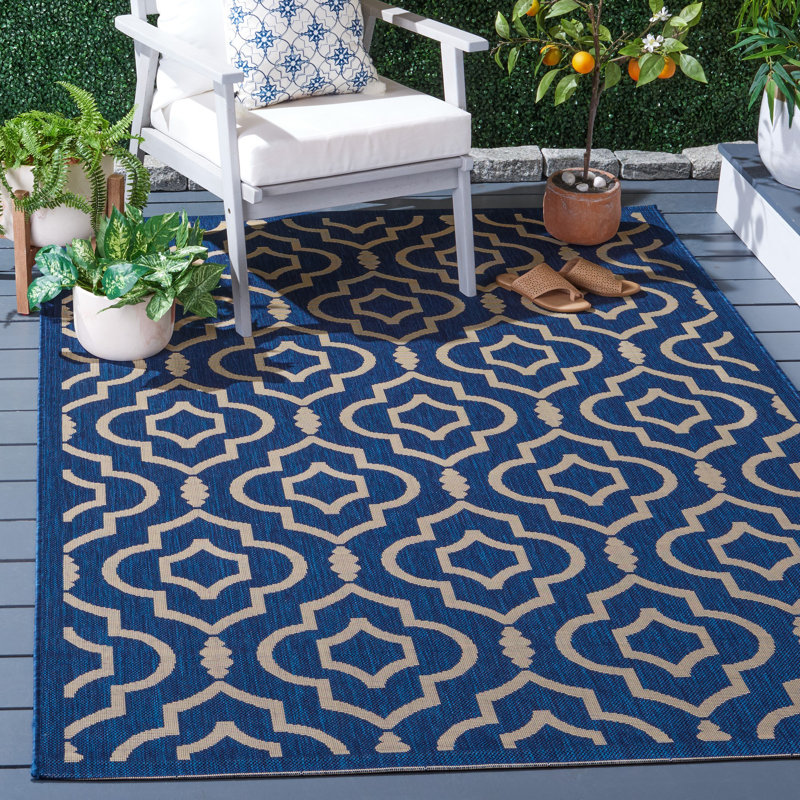 Herefordshire Performance Geometric Indoor/Outdoor Area Rug, Rectangle 5'3" x 7'7"