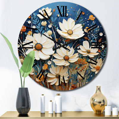 Charlett - Horloge murale florale