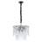 Modern 6-light Black Fringe Crystal Chandelier With Adjustable Chain For Dining Room Entryway With No Bulbs Included