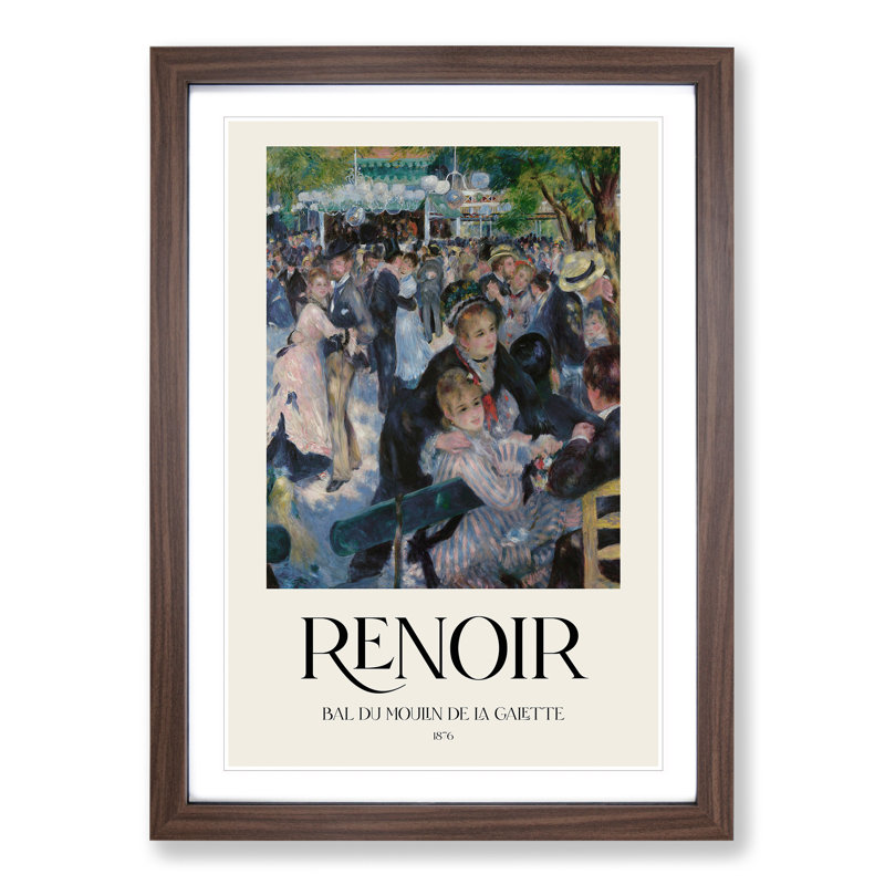 Dance At Le Moulin De La Galette by Pierre-Auguste Renoir - Single Picture Frame Print, 48cm H x 36cm W x 2cm D