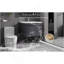 Meuble-lavabo 24 po avec lavabo en céramique et porte d'armoire à fermeture en douceur, fixation murale flottante, bonde escamotable, siphon inclus, gris (sans robinet)-1324781154-1324781155