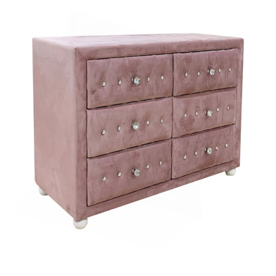 Pink Fabric Dresser
