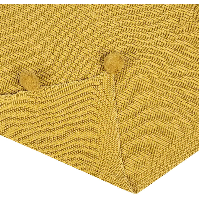 Silberman Plain Weave / Muslin Throw Blanket, Ochre