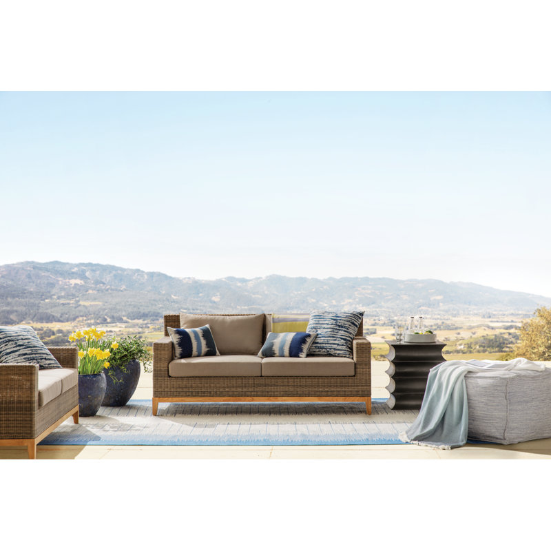 Linear Square Indoor/Outdoor, Indigo, Square 20"