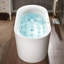 Baignoire tourbillonnante autoportante à double bain à bulles 72 po x l 35-3 / 8 po avec panneau de contrôle à DEL, chromothérapie-98728269-108467068