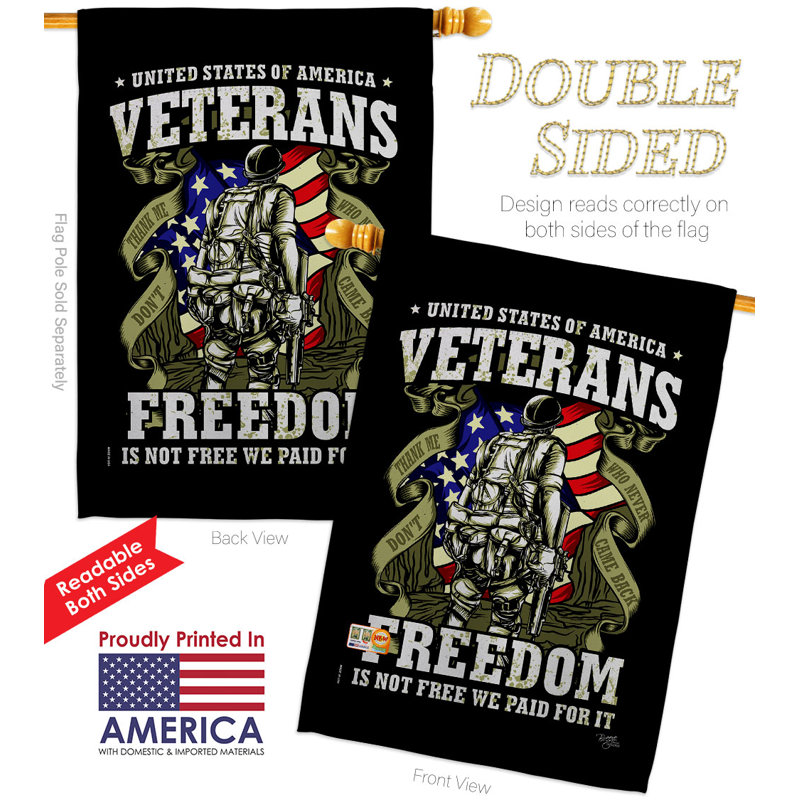 Patriotic Multicolor Polyester Garden Flag, 28" x 40"