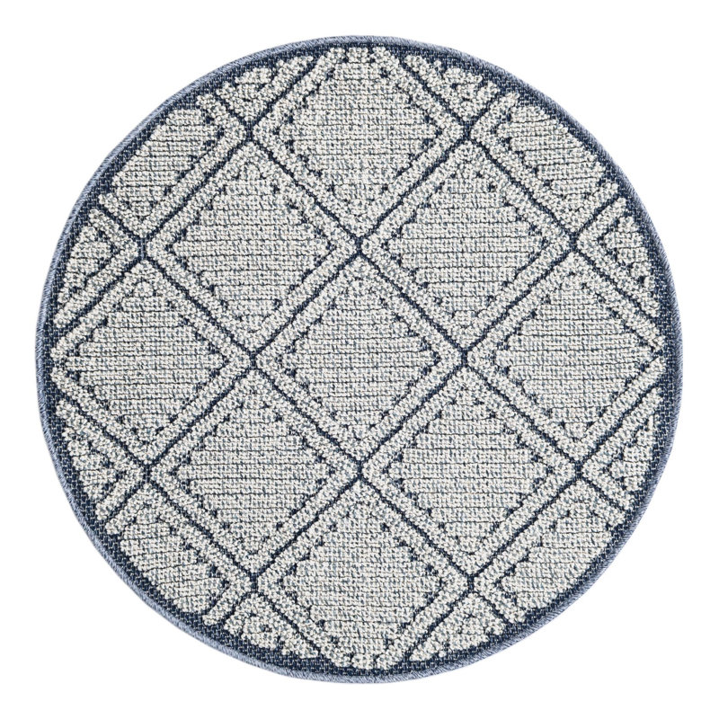 Indoor/Outdoor Trellis Area Rug, Round 3'1"