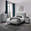 Commode rembourrée 4 tiroirs grise