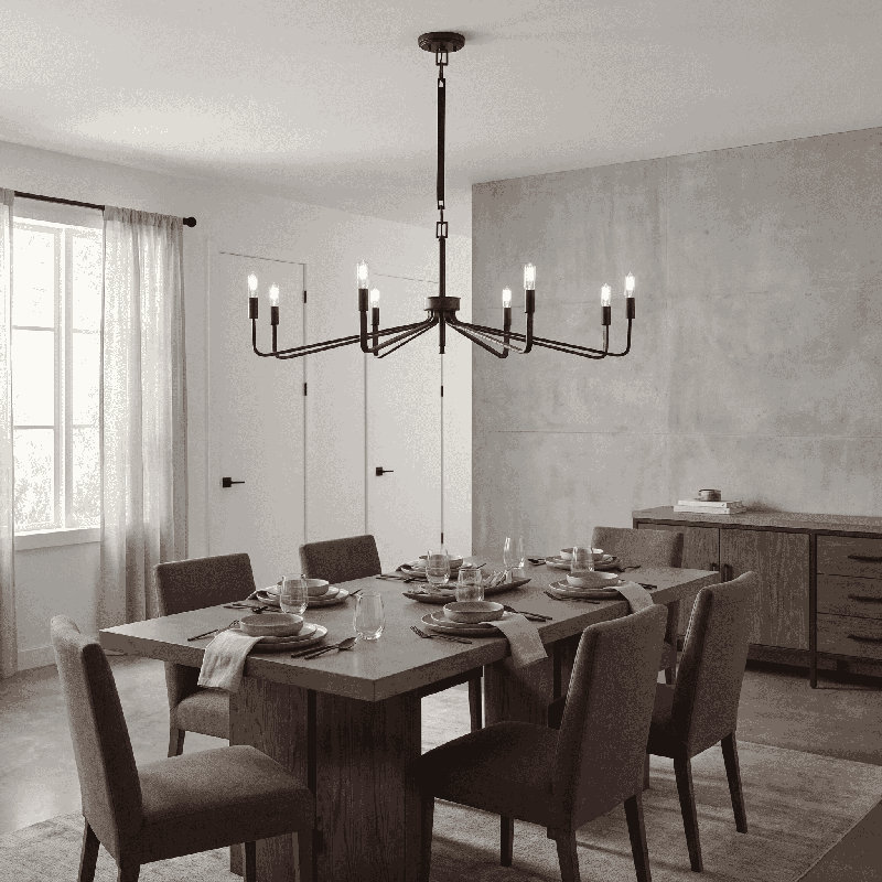 Anacelia 8 - Light Candle Style Chandelier