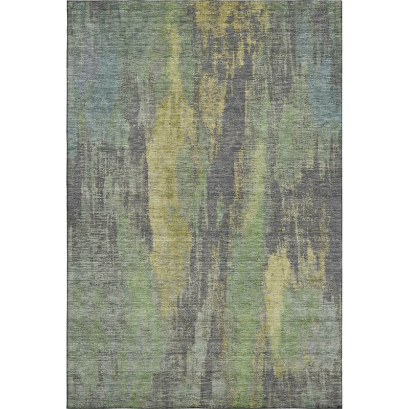 Premium Machine Washable Lampkins AMF1648 Abstract Rug, Rectangle 10' x 14'