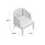 Fauteuil d'appoint demi-tonneau rembourré en rotin et en bois Alaraph-58917901
