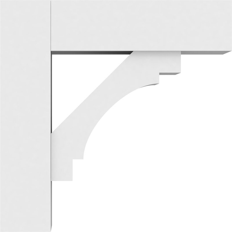 Support standard en PVC de qualité architecturale avec extrémités en bloc, H 16 po x l 5 po x P 16 po