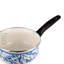 Blue Toile de Jouy Enamel Saucepan 1.45-qt with Liter Scale
