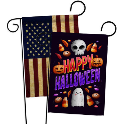 Drapeau de jardin en polyester 2 côtés 1 pi 5 po x 1 pi