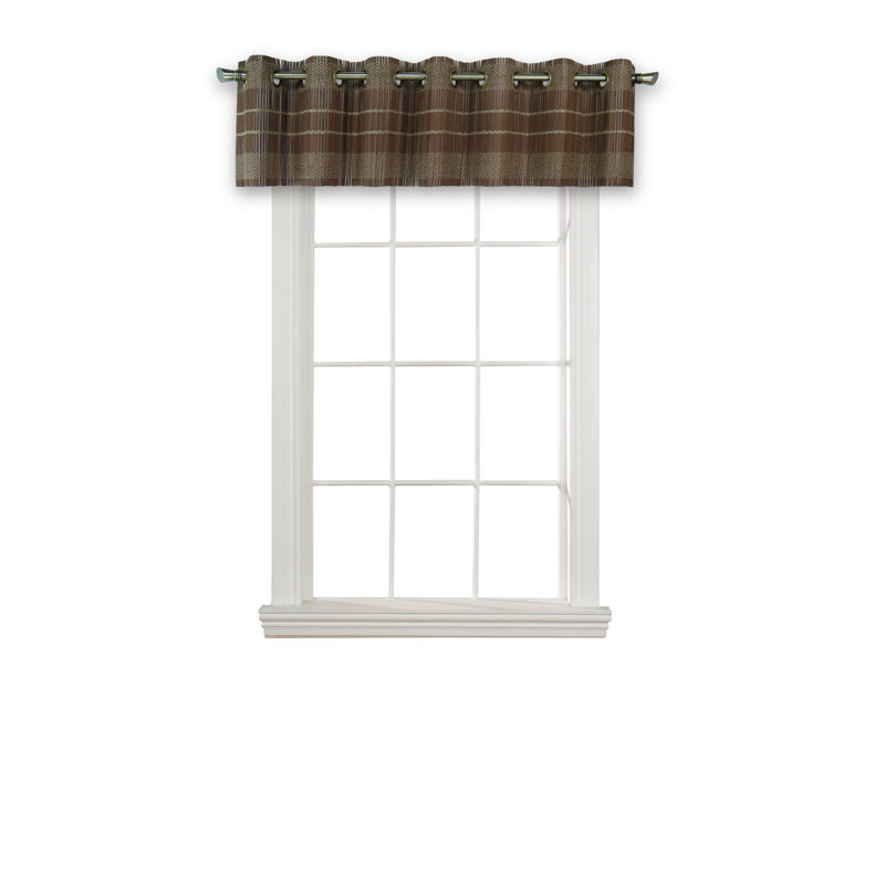 Walnut Bamboo Grommet Top Light-Filtering Valance, 72" x 12"