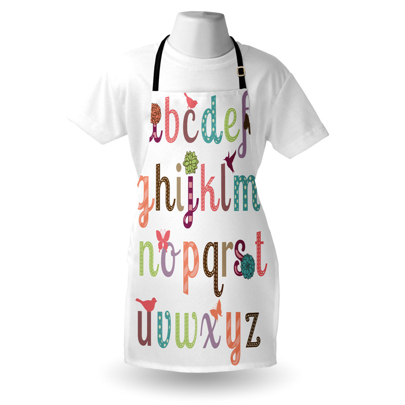 Multicolore, tablier East Urban Home Letters unisexe, féminin Girly, taille adulte