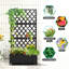 Jardinière d'extérieur avec treillis - Lit de jardin surélevé en métal avec trous de drainage, écran mural décoratif pour plantes grimpantes, fleurs et légumes, cloison de jardin moderne pour patio, balcon et cour arrière-349576860-438217957