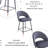 Audie Upholstered Counter Stool with Metal Frame-1248813666