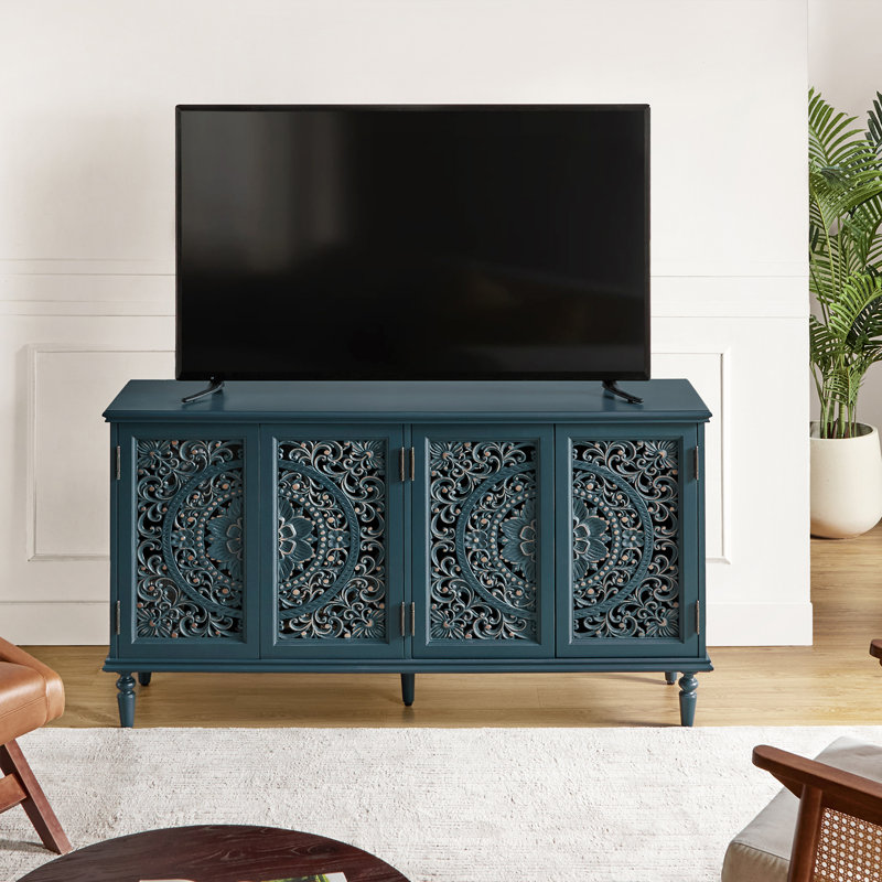 Buffet Hayter Traditional de 61 po avec éclairage DEL et gestion des câbles, Bleu