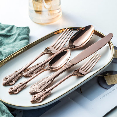House of Hampton® Eugeni Stainless Steel Flatware Set - Service for 4