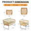 Ensemble de mobilier de jardin Gonneke pour 4 personnes avec coussins et 2 tables basses-671525618