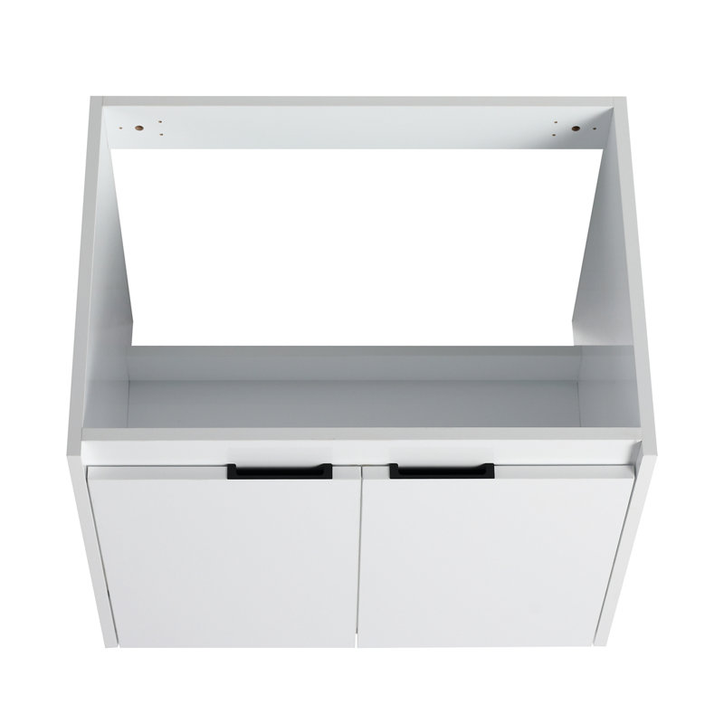 Meuble-lavabo 36 po avec lavabo, 2 portes à fermeture en douceur et 1 armoire latérale, conception à fixation flottante, contreplaqué