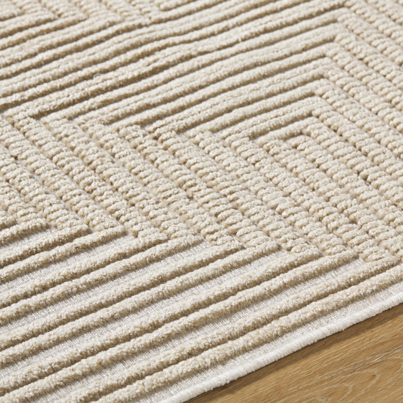 Lamani Washable Geometric Indoor Rug, Rectangle 5' x 7'2"