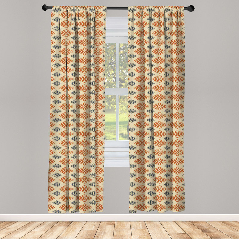 Zambia Semi-Sheer Rod Pocket Curtain Panels, 28" x 95"