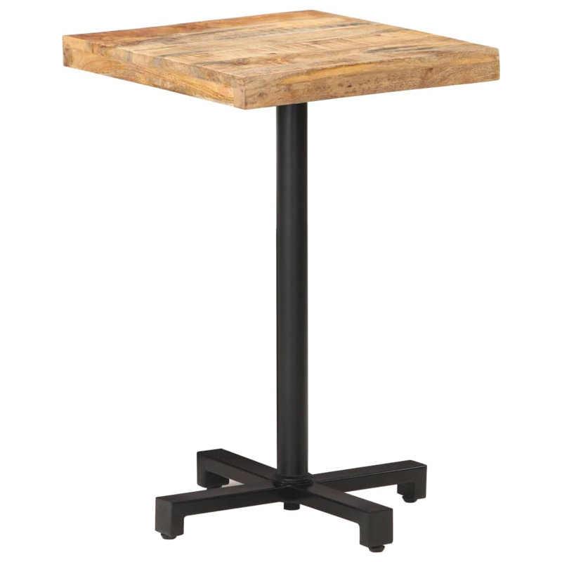 Bistro Table Square Solid Acacia Wood, Light Walnut, 29.53" H x 19.69" W x 19.69" D