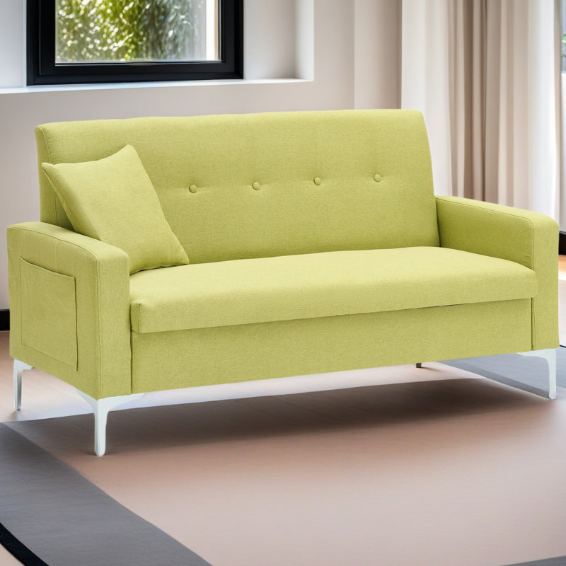 Canapé double à rangement multifonctionnel et confortable, convenant au salon, à l’appartement et au bureau à domicile, Vert