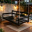 Balancelle de patio en bois pour lit de balançoire, banc de jardin avec 4 cordes de suspension-126262924