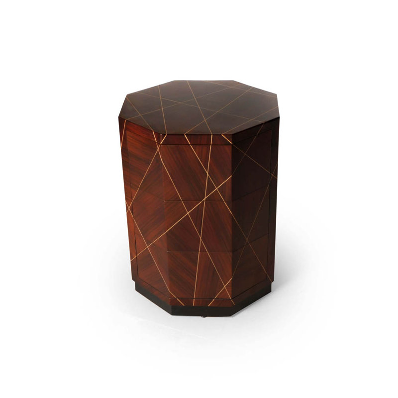 Ameika 50cm W Solid Wood Bedside Table