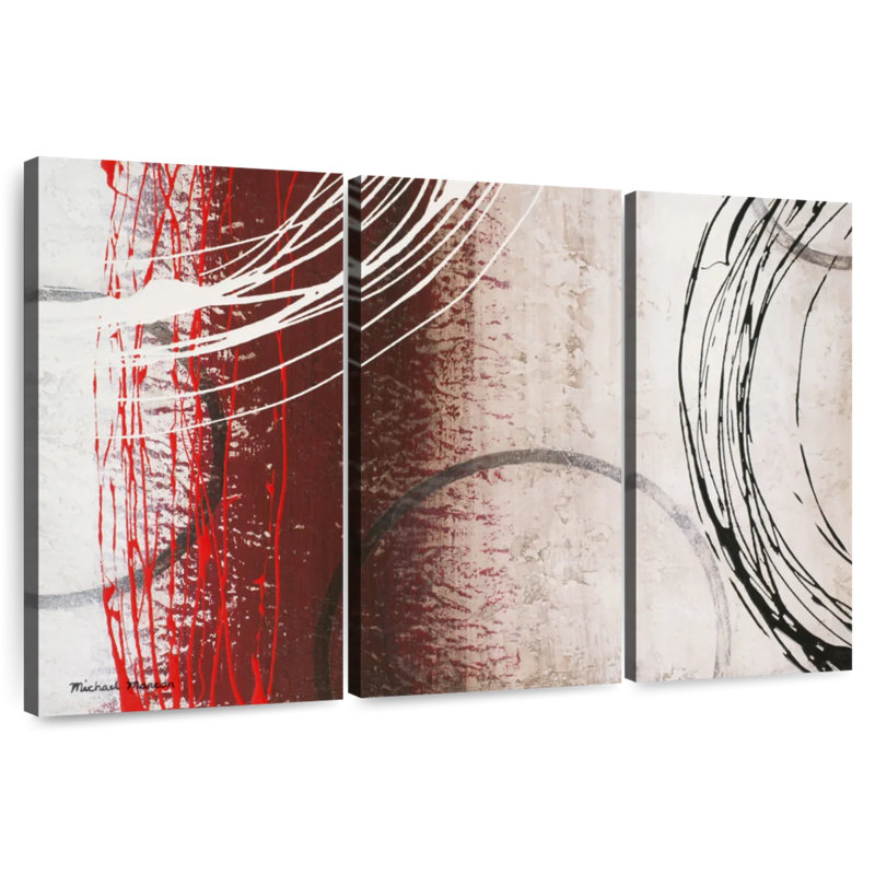 Avery Tricolored Gestures II, 28" H x 45" W